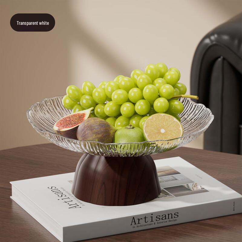 

KANGMO Mid-Century Style High-Foot Wooden Serving Plate