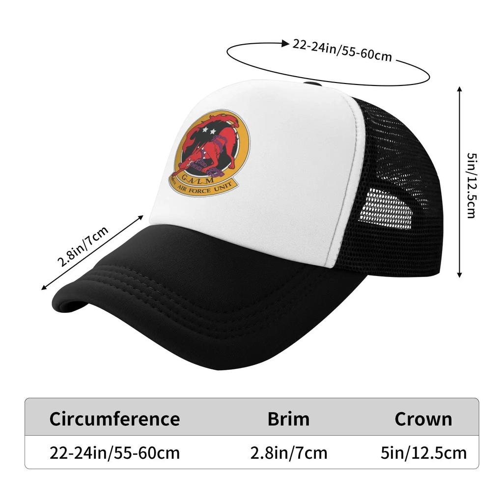 Popular Games Galm Team Ace Combat Custom Mesh Baseball Caps Women High-end Male Beach Dad Hat Trucker Cap