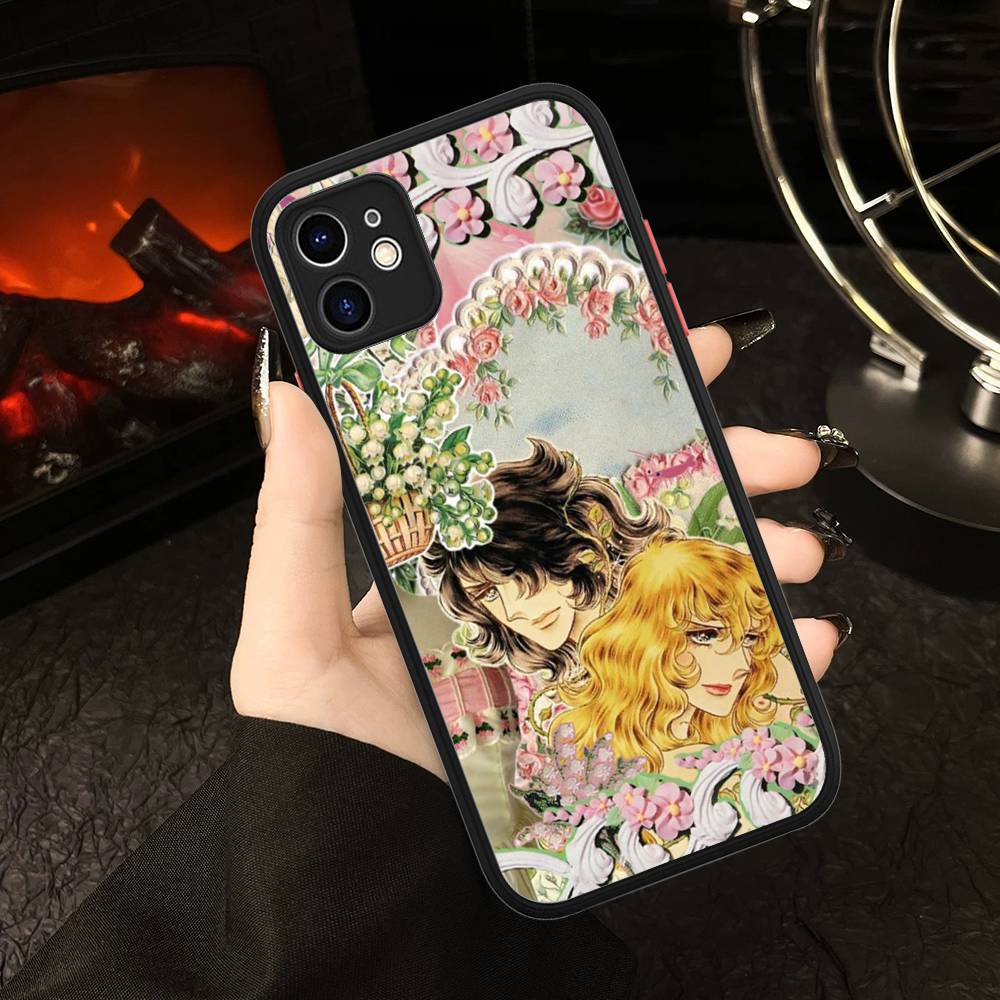 Classic Anime The Rose Of Versailles Matte Transparent Phone Cover For IPhone Case 16 15 14 13 12 11 Pro Max X XS Max Plus