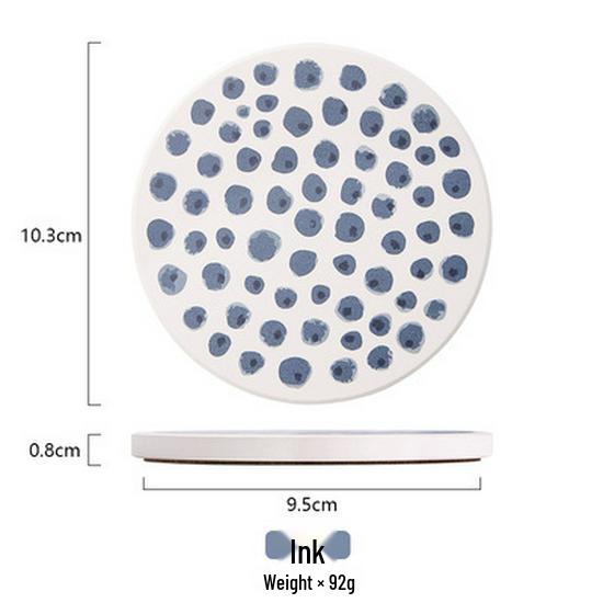 In-stock Ins Style Natural Diatomaceous Earth Quick-Dry Anti-Slip Coaster and Heat-Resistant Pad