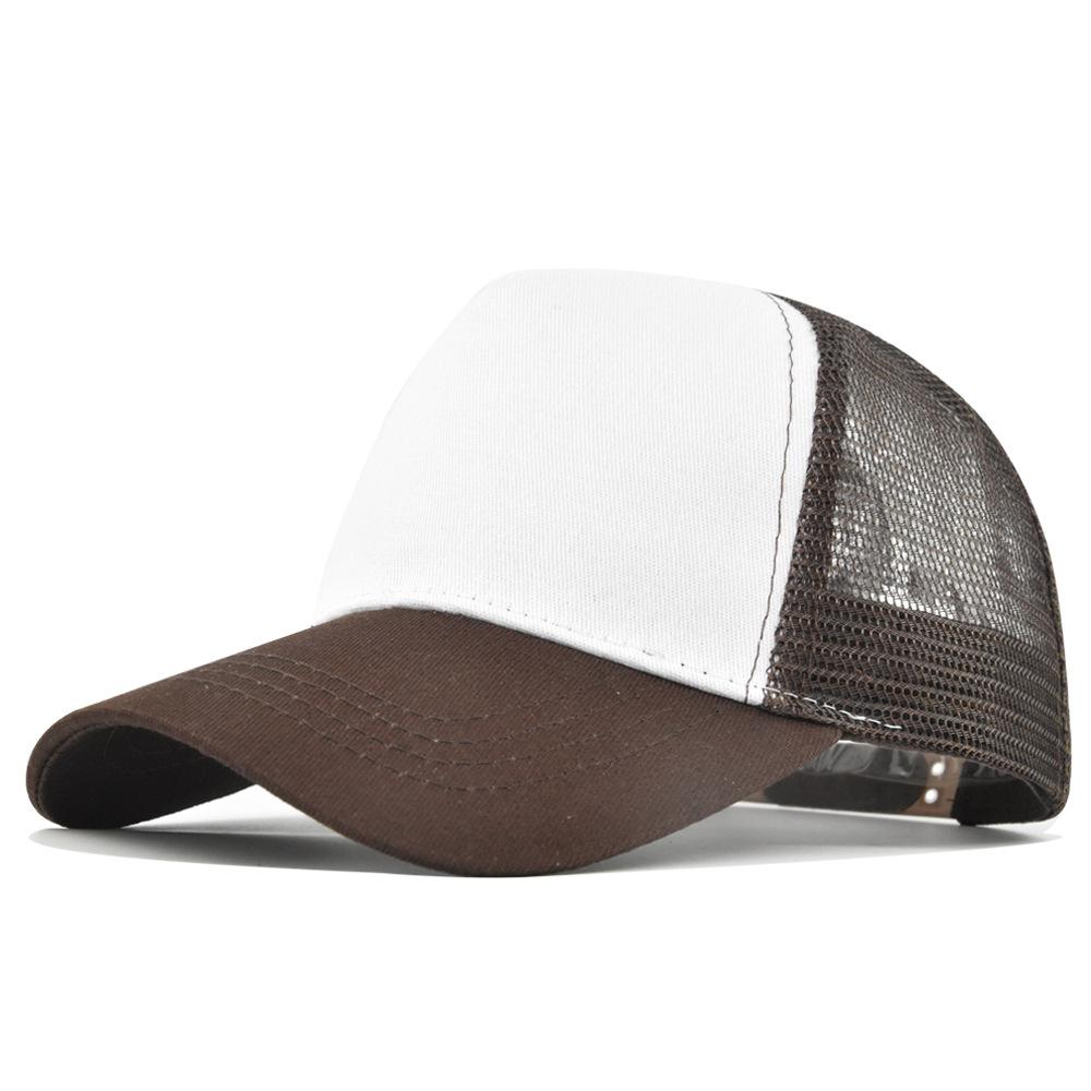 Customized Printing Logo 5 Panels Baseball Cap For Men Women Summer Adult Mesh Cap Advertising Cap Curved Brim Hat Wholesale