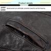 Men's Distressed Cowhide Leather Motorcycle Jacket - European & American Style