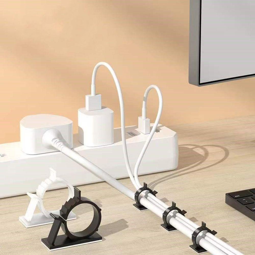 10Pcs Self-Adhesive Cable Organizer Clips Cord Management Clips  Electronics Cord Organization
