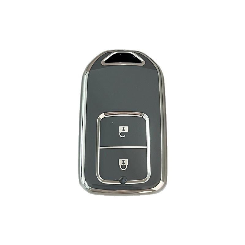 

10th Gen Honda Civic & Accord Key Cover - Fits CR-V, Vezel, Haoying, XR-V, Crown, Road - Unisex Design A4-Cement Gray-Single Shell