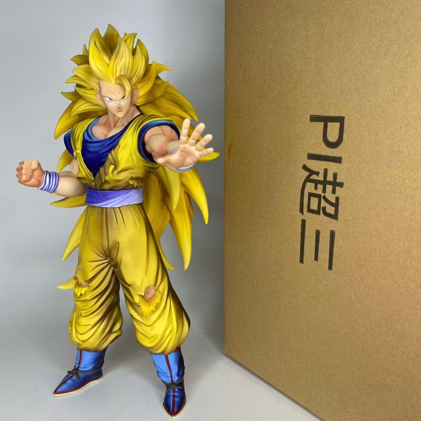 Super Saiyan, Transformation Form, Unlimited Hand Lift Super Three Goku Gk Statue Model Ornament, Boxed Figure