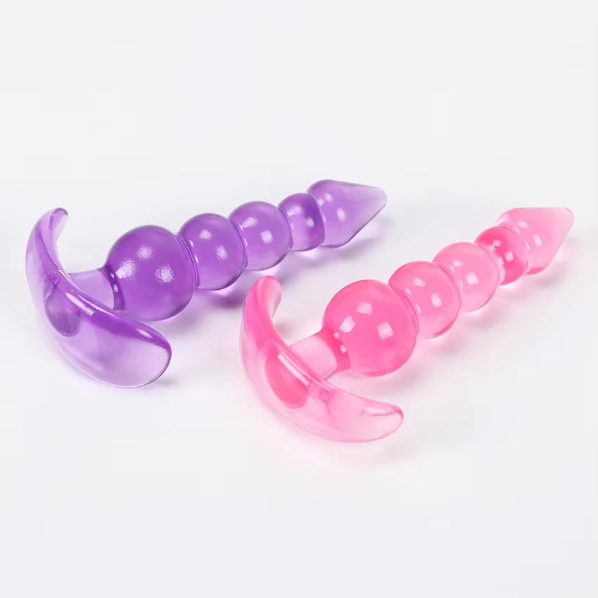 Soft Silicone Anal Plugs Beads Dildo Butt Prostate Massage Unisex Sexy Stopper Adult Sex Toy for Men Women Adult Games