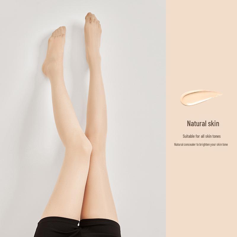 Anti-Snag Durable Black Women's Stockings - Sheer Summer Skin Beautifying Socks, No-Slip Bare Legs