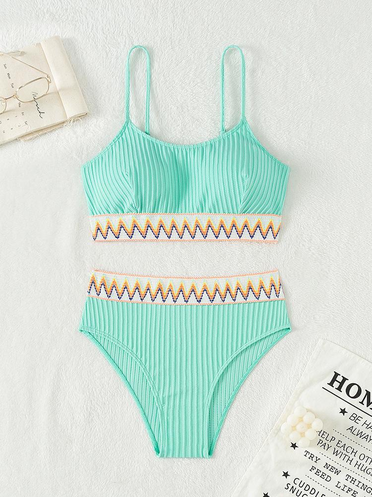 

Купальник бикини, женский купальник с высокой талией, новинка 2024 года, однотонный комплект бикини на слинге, сексуальные стринги, купальный костюм для женщин, летняя пляжная одежда XL озеро зеленый