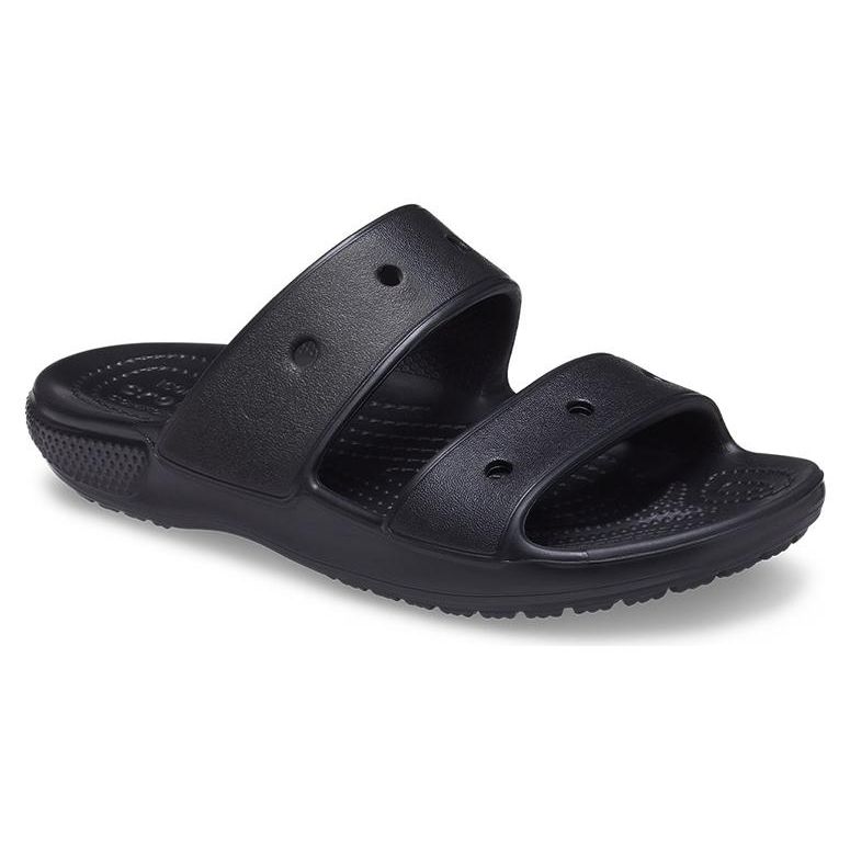 Crocs Classic Double Band Slide Sandals Black Unisex Sneakers 206761-001