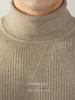 Men's Lazy Style High Neck Sweater - Lyocell Wool Blend Jacquard, Autumn Winter Warm Knitwear