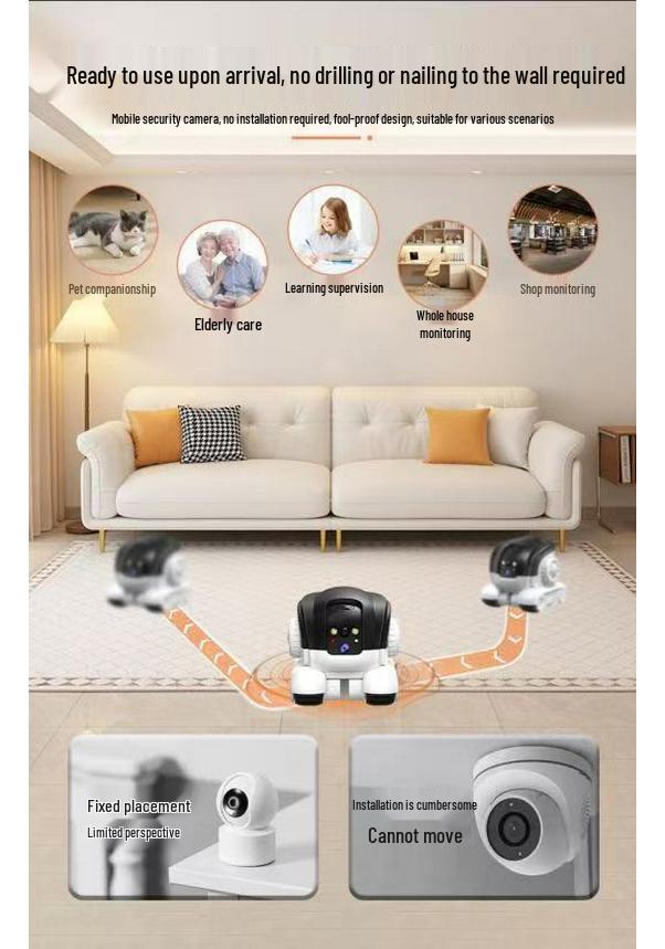 B-Model AI Dual-Lens Pet Monitoring Camera with One-Button Pet Teaser