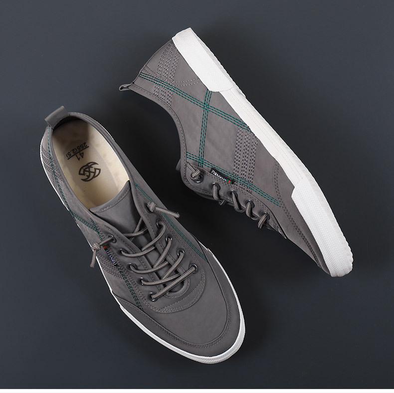 Herren Frühling 2026 Atmungsaktive Slip-on Canvas Skateschuhe - Lässige Low-Top Flats