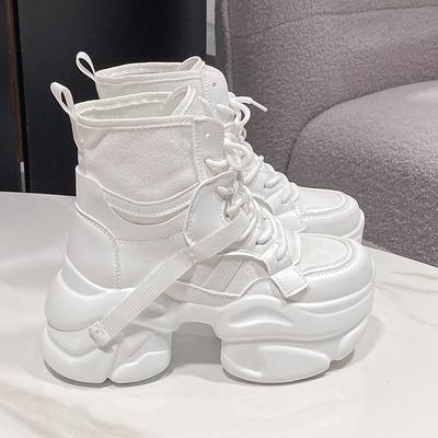 Fashion 2024 New Women Warm Winter Ankle Boots 7.5CM Heels Chunky Leather Shoes Cotton High Platform Fur Snow Boots Woman Zapatos Mujer