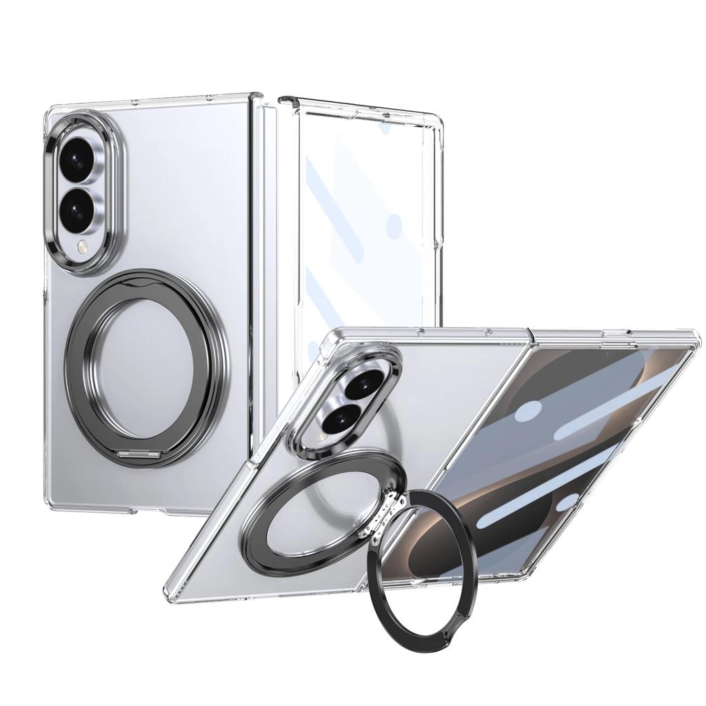 For Samsung Galaxy Z Fold 8 Case Protective HD Transport 360 Rotation Ring Holder Full Cover with film Mobile Phone Back Cover