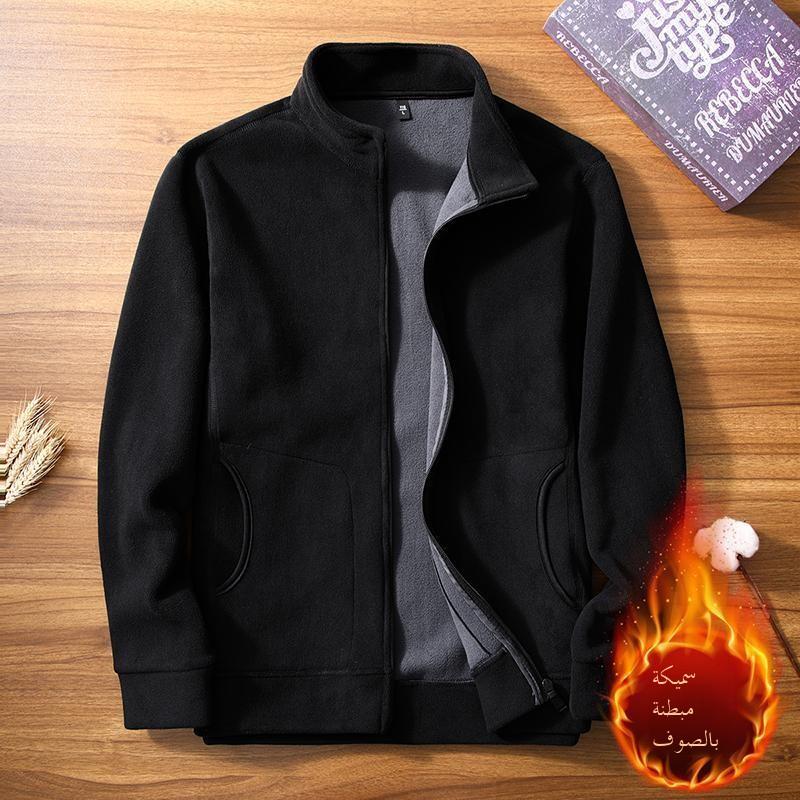 Thiened Fce Outdoor Jaet Men s Open Cardigan Sweatirt Autumn Winter Warm Loose Idded Floing Youth Casual Sle XXXXL 2849₽