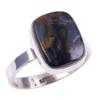Natural Pietersite Gemstone Handmade 925 Solid Sterling Silver Ring Size 7 N9L76