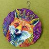 Fox Wind Spinner Metal Garden Decor with Rotating Hook for Patio Yard Outdoor Decoration No Power Needed Wind Chime
