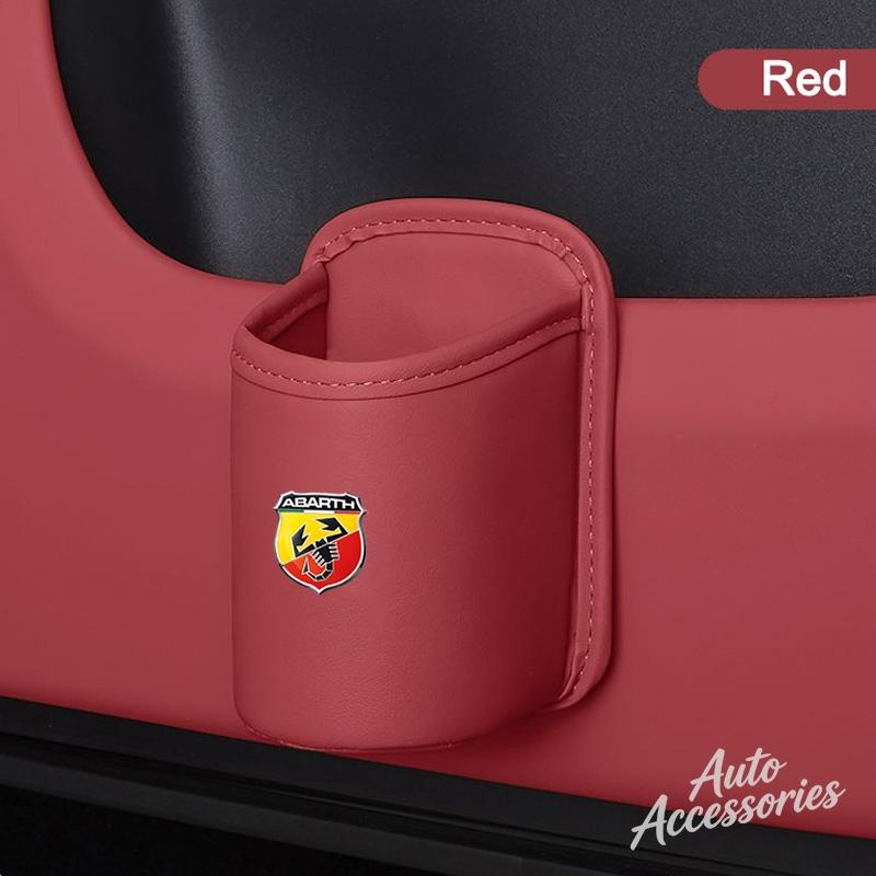 Car Water Cup Box Back Seat Drink Rack Leather Storage Box Water Cup Stand For Abarth Punto Tipo Panda Ducato Ducato Stilo Fior