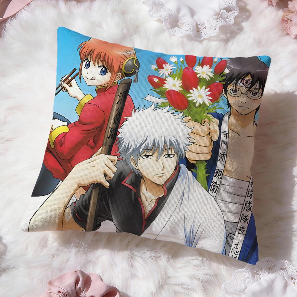 Gintama hot anime Cushion Cover Premium Comfort Reversible Pillow Cove -Two in One Design for Any Room & Car Interior