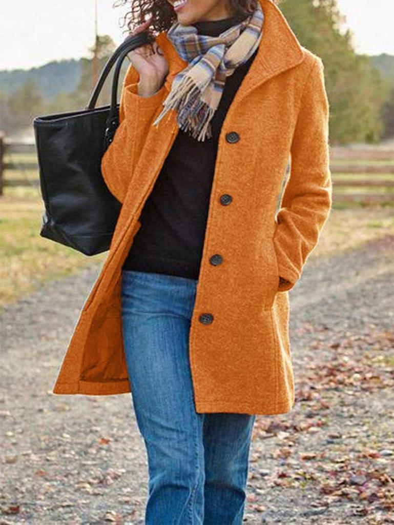 2023 Autumn/Winter Thick Woolen Women's Mid-Length Coat