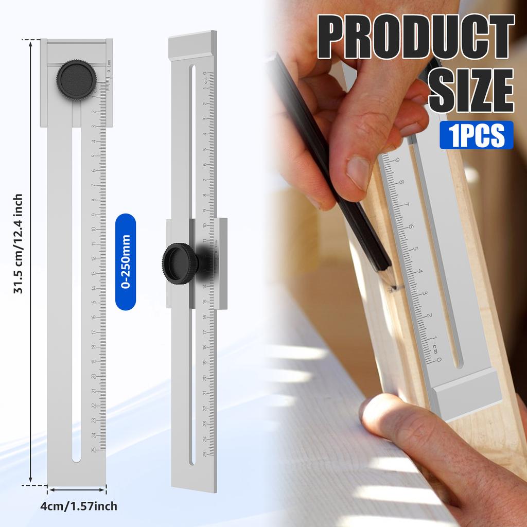 Woodworking Measuring Ruler Stainless Steel Drawing Aid Carpentry Tool Woodworking Ruler For Carpenters Craftsmen Homeowners