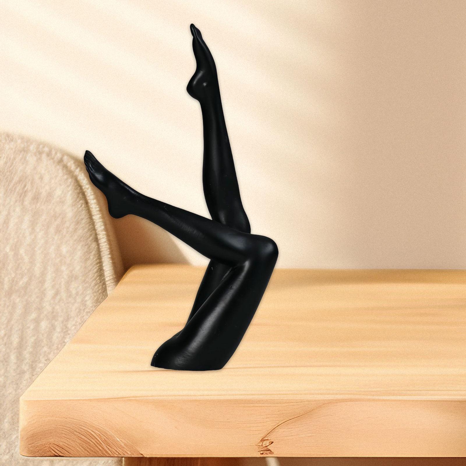

Modern Art Female Legs Sculpture Figurine Display Home Decor Resin Abstract Legs Ornament for Apartment Restaurant Exhibition чёрный