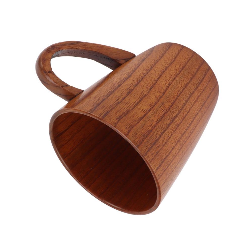 Safe Solid Wood Teacups Multifunctional Wooden Wine Mug Durable Wooden Mugs  Drinking Coffee