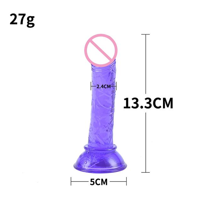 Cheap And Good Quality Mini Soft Jelly Dildos Small Artificial Sucker Cup Penis Vagina Anal Plug Sex Toys For Women Masturbator
