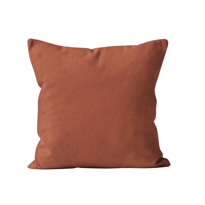 Housse de coussin 60X60 cm ALIX corail, par Soleil d'ocre