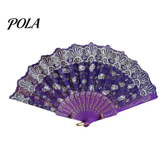 Chinese Style Sturdy Plastic Rib Fan Vintage Lace Folding Portable Floral Pattern Elegant Handheld Lightweight for Tea Wear Hand Dance Performance