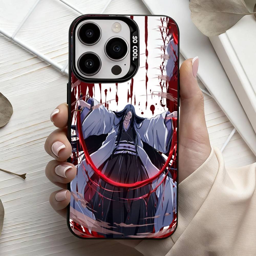 Etui na telefon R-Retsu Unohana B-Bleachs Dla iPhone17,16,15,14,13,12,11 Plus,Pro Max Czarny Cukierkowy srebrny etui na telefon