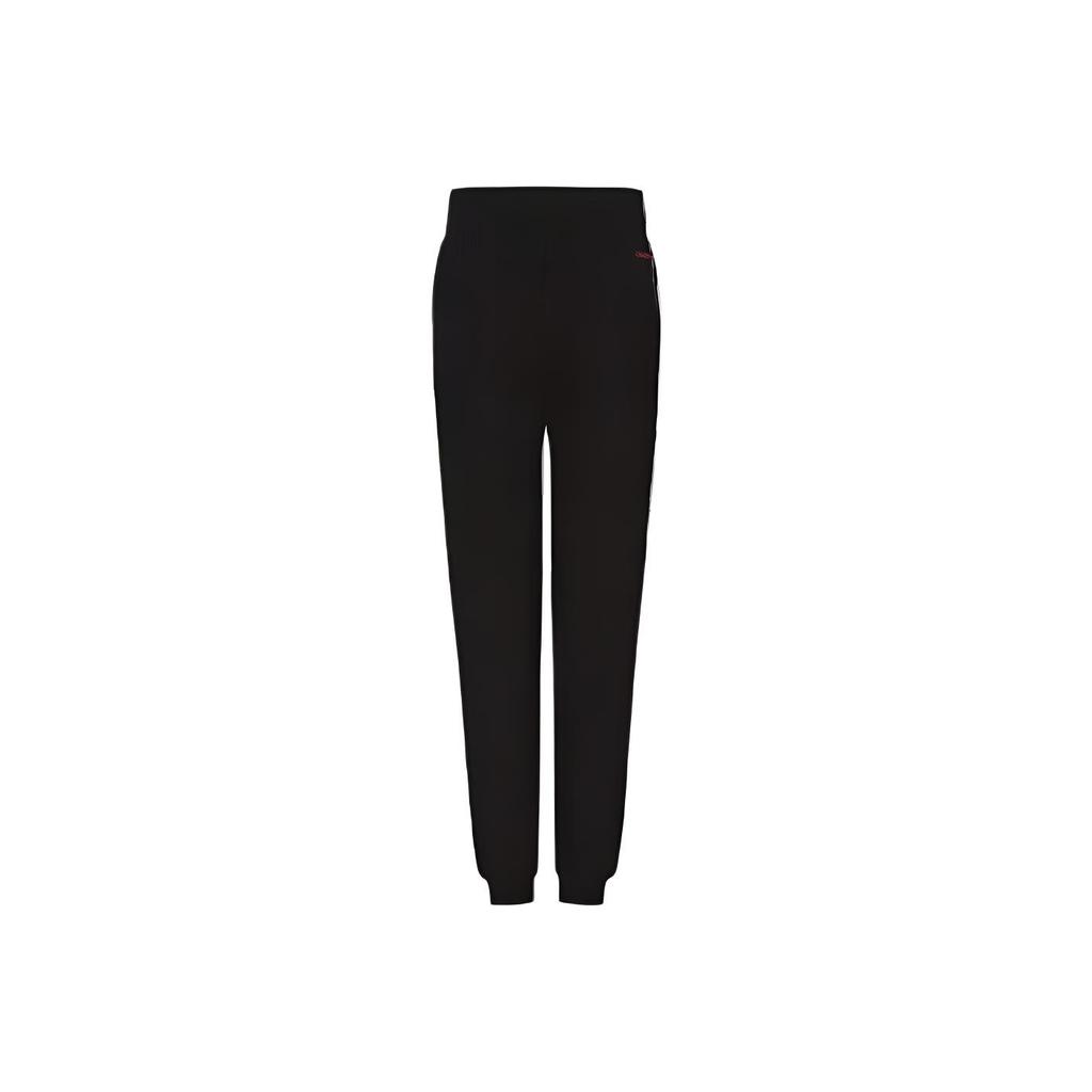 Emporio Armani FW22 Logo Print Color Block Sports Pants Women bottoms Black 6LTP57-TJCZZ-1200