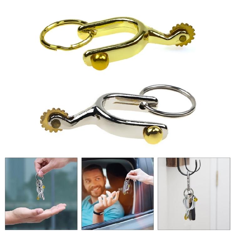 Equestrian Spur Key Rings Unisex Purse Pendant Alloy Texture Fashionable Bag Charm Suitable for Various Occasions