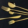 5Pcs Red Gold Cutlery Set Stainless Steel Food Tableware Set Home Steak Knife Fork Coffee Spoon Teaspoon Upscale Dinnerware Set