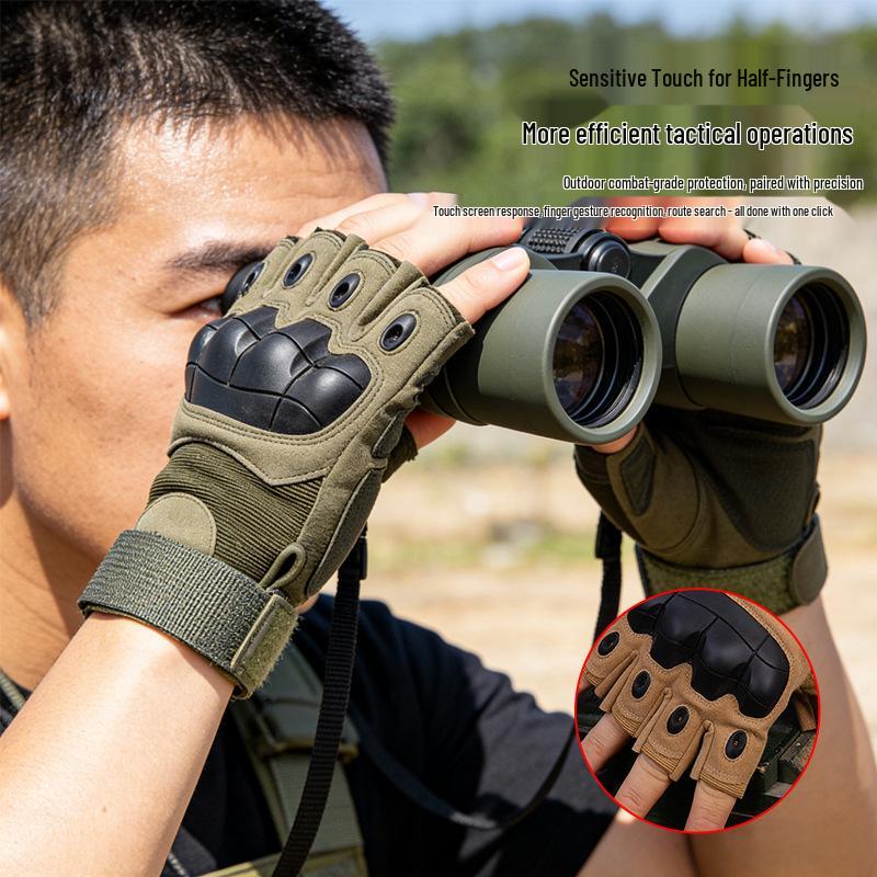 Men's Outdoor Touchscreen Non-Slip Tactical Half-Finger Cycling Gloves