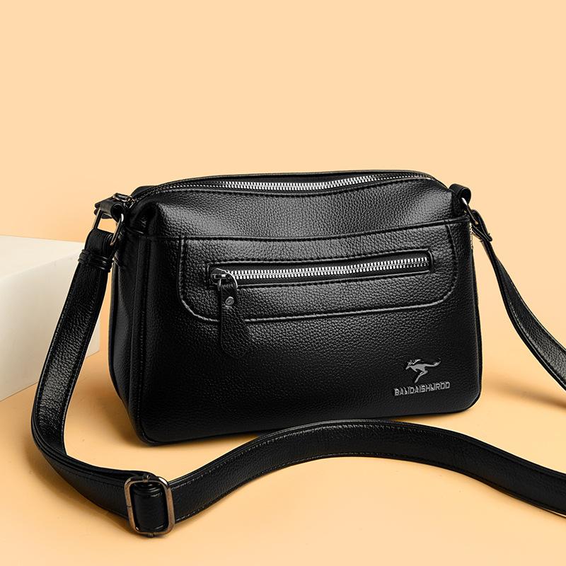 

Women s bag trendy messenger bag new fashion casual simple lychee pattern lightweight shoulder bag чёрный