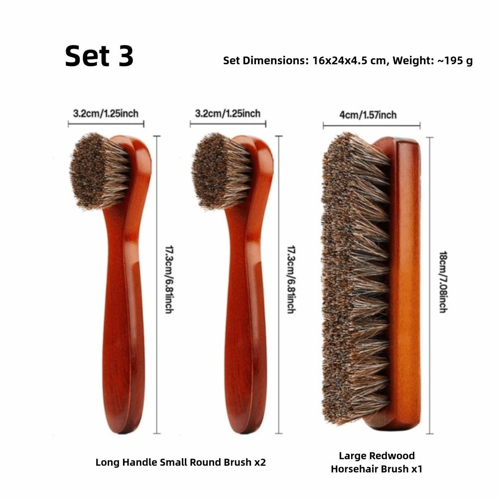 Long Handle Polishing Applicator Wooden Handle Shoe Boot Care Brush  Shoe Polishing