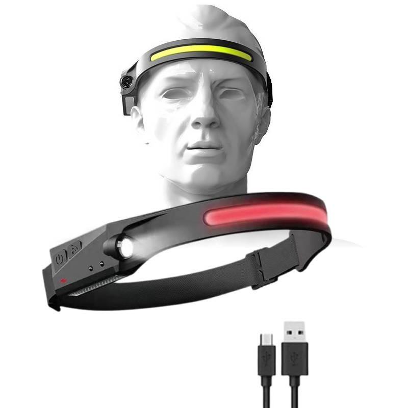 Cob Led Headlamp Usb Headlight Silicone Material Light Outdoor Lamp Camping