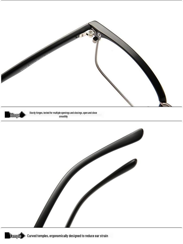 Trendy Round Semi-Rimless Ultralight Eyeglass Frames for Men & Women