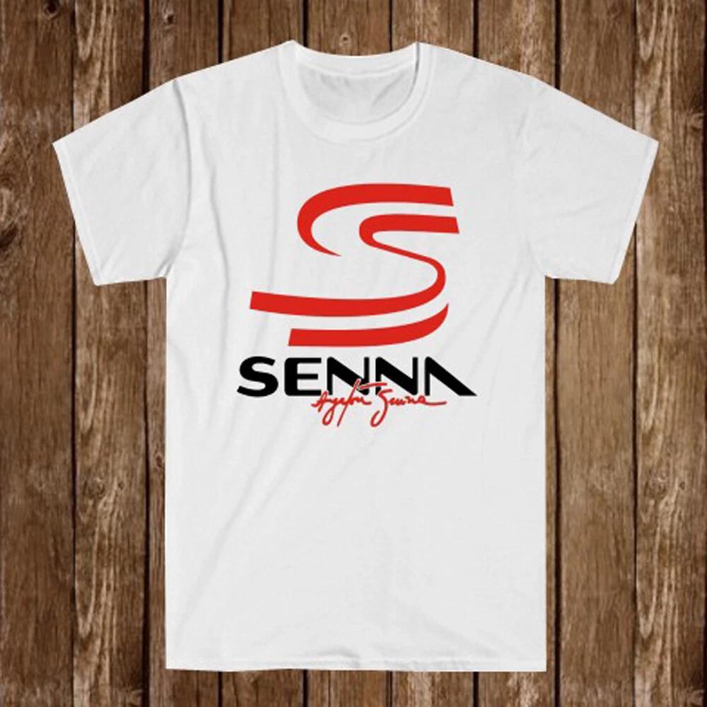 Ayrton Senna Racing Legend Men s White Size S-5XL S