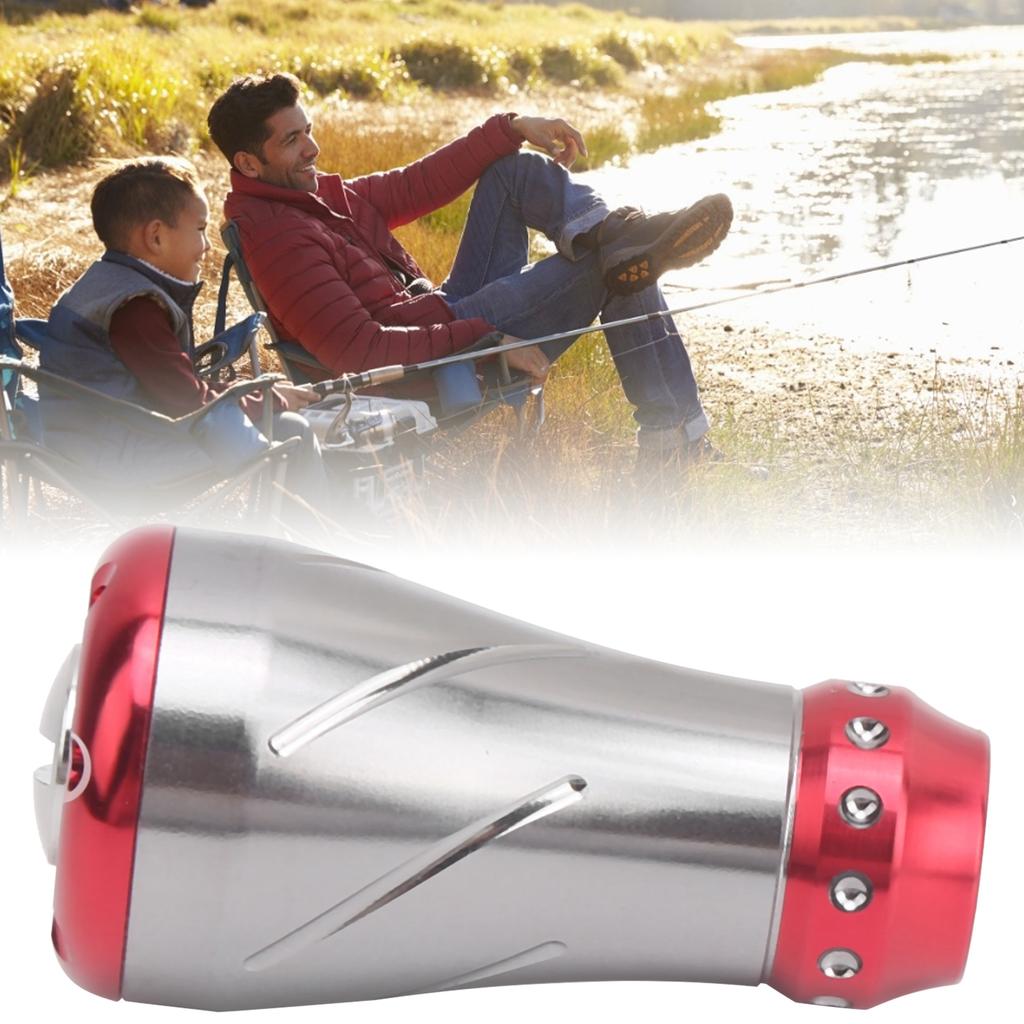 Fishing Wheel Conversion Handle Metal Knob Tackle Accessory for S D Casting Spinning Reel Red