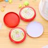 Red Quick-Drying Stamp Ink Pad for Finance Office Use - Round Iron Box for Fingerprints and Cloth Surfaces.