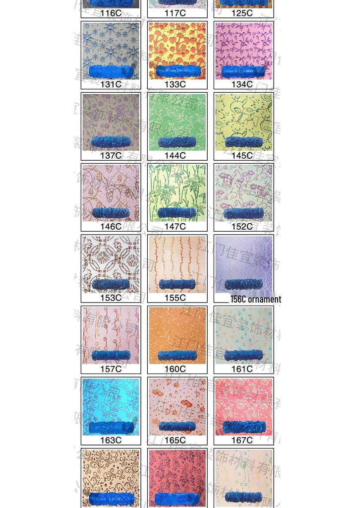 Rullo per Pittura Carta da Parati con Motivo a Rosa da 7 Pollici - Strumento per Pittura Carta da Parati Liquida