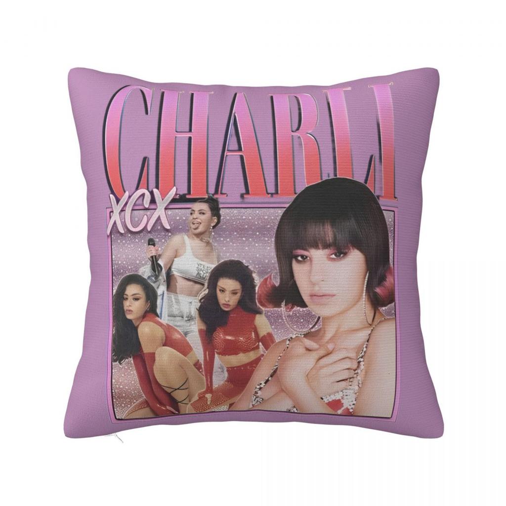 Charli XCX Brat Pillow Case Club Classics Pop Music Brat Album Cushion Covers Polyester Decorative Pillowcase for Sofa 18