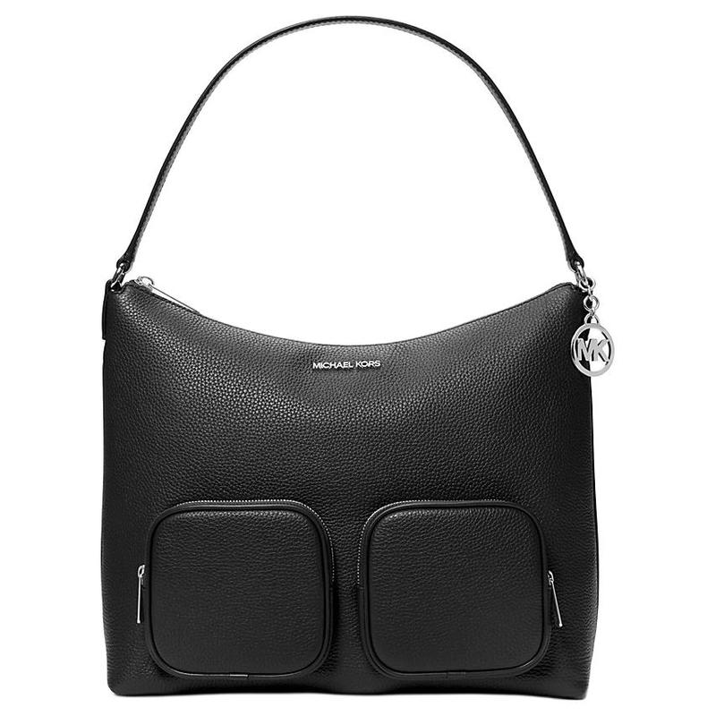 MICHAEL KORS Merritt Multi-Pocket Leather Shoulder Bag Large Women s Black чёрный