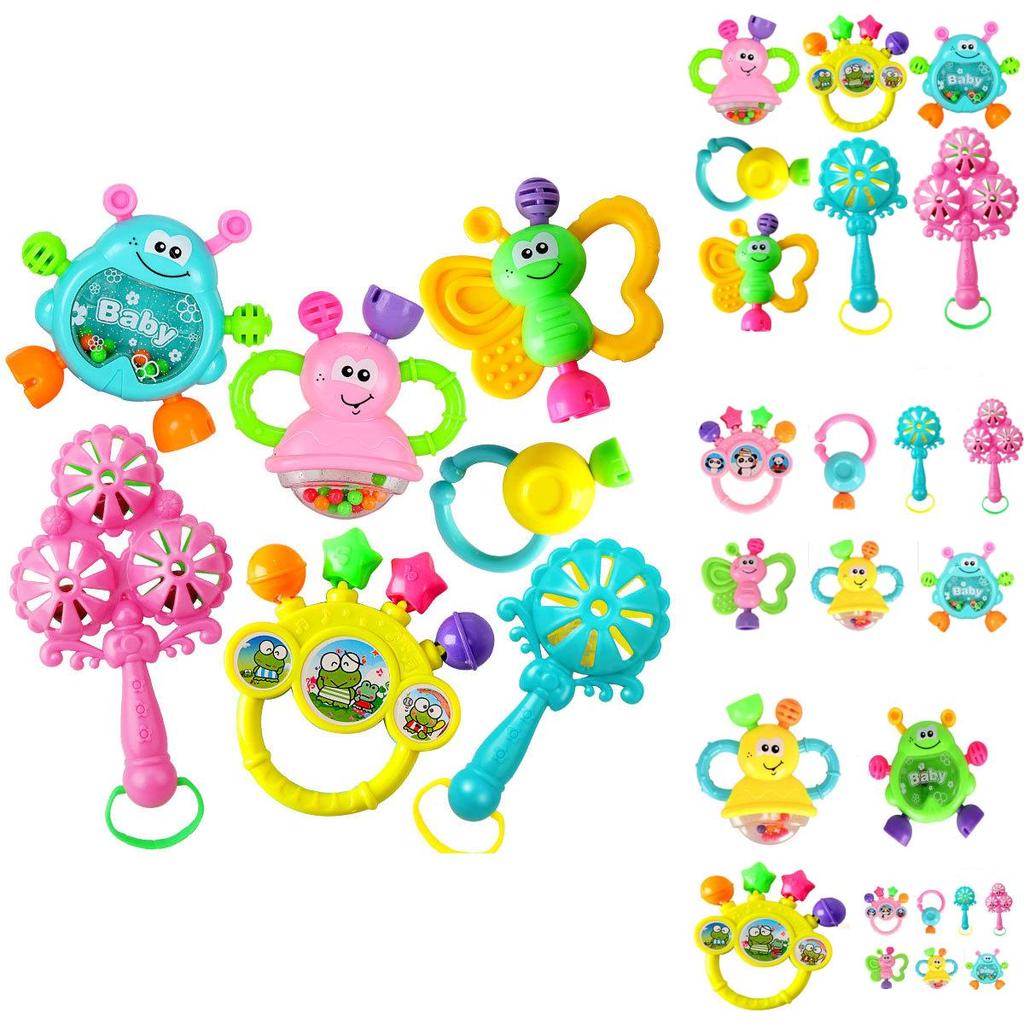 Set Newborn Rattle Baby Early Education Handbell Fancy Musical Toys 7pcs