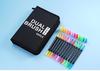 120-Color Double-Ended Watercolor Marker Pen Set for Painting, Doodling, and Outlining with Children's Paint Brushes