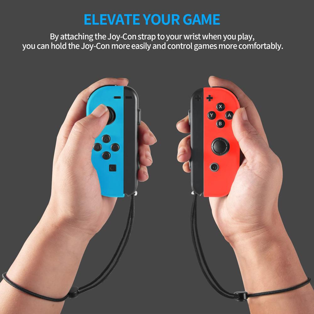 Lot de 4 dragonnes pour manette Joy-Con Switch – Lot de 2 dragonnes de rechange pour manette Joy-Con