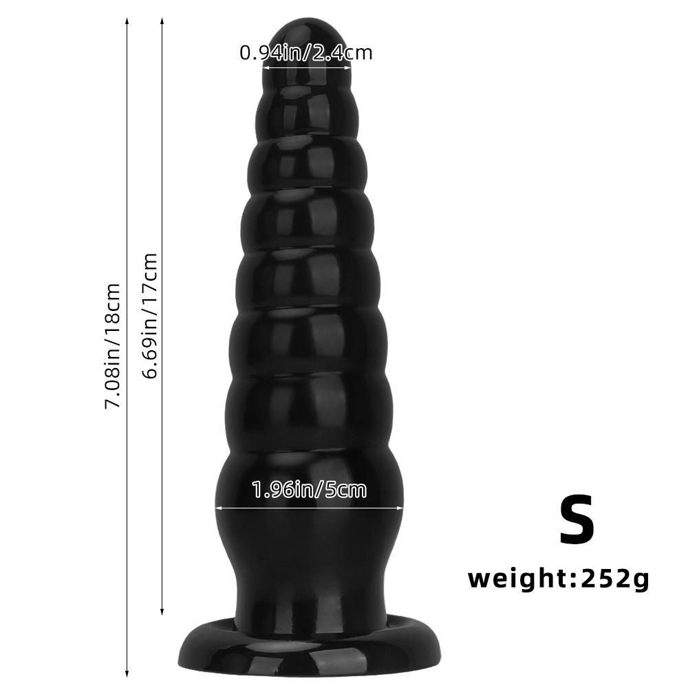 30 * 8.3cm Black Pointed  Oversized Anal Plug Suction Cup  Anal Sex Product  Erotic Chrysanthemum Oversized  Thick Fist Sex