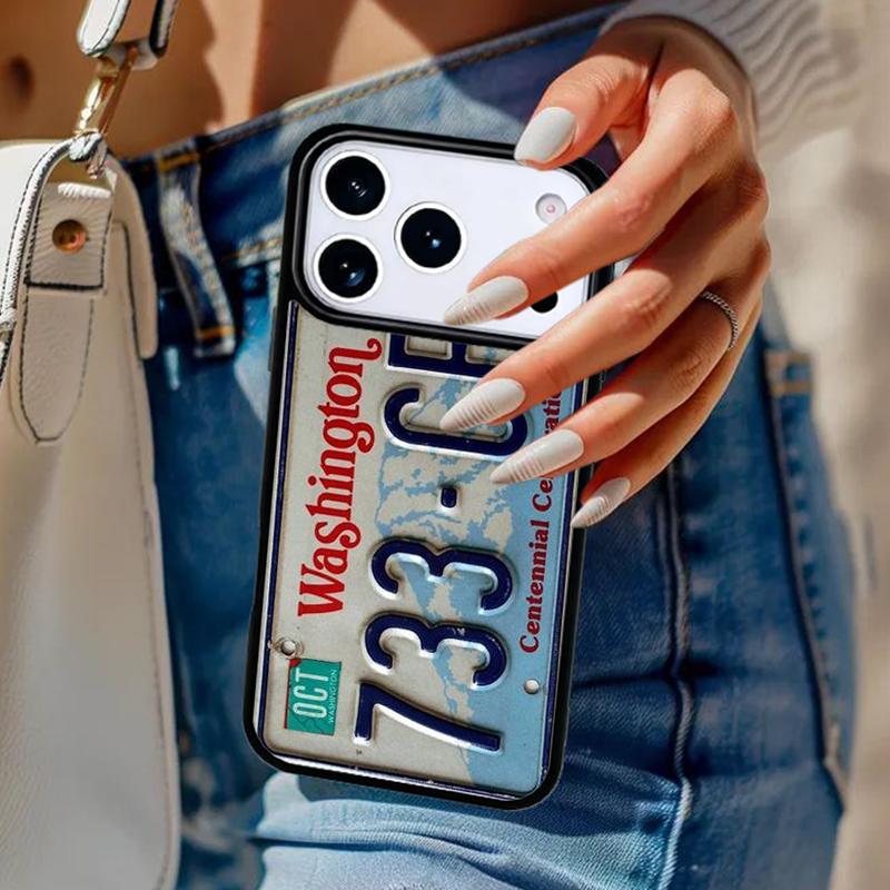 License Plate Phone Case For iPhone 17 Air 14 15 13 12 Max Cover For Apple 16e 11 Pro Max Plus Coque